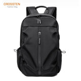 Crossten Large Capacity Pleated Casual Bag with USB Charging Port