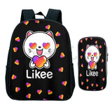 LIKEE Backpack Kids School Bag App Kindergarten Bag Anime Backpack