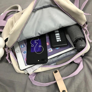 Multifunctional Backpack Teenage Girl Portable Travel Bag Schoolbag Women