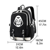 House of Paper Backpack USB Charge Capacity Bag