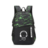 Luminous Schoolbag 3 Piece Set Wear Resistant Backpack Men Women Student