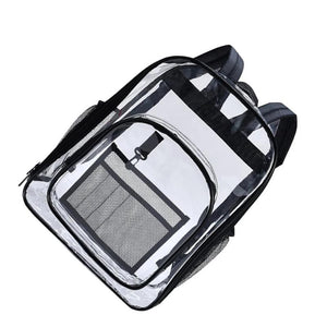 Transparent Backpack College School Laptop Tablet Books Storage