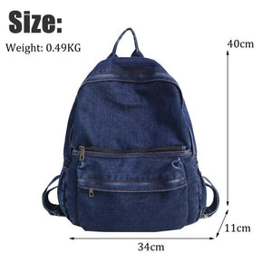 High Denim Multifunction Backpack School Bag Student