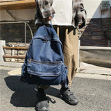 High Denim Multifunction Backpack School Bag Student