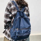 High Denim Multifunction Backpack School Bag Student