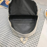 Female Canvas Backpack Solid Teen School Bag