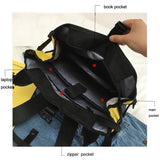 Harajuku Style Patchwork Travel Backpack Women Casual Tote Bag