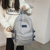 Women's Knit Backpack Ladies School Bag Large-capacity College Pattern