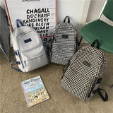 Women's Knit Backpack Ladies School Bag Large-capacity College Pattern