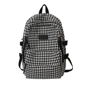 Women's Knit Backpack Ladies School Bag Large-capacity College Pattern