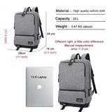 Men's Backpack Casual Business Laptop Backpack Male USB Socket