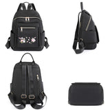 Chinese Style Embroidery Backpack Anti Theft Waterproof Nylon Bag