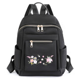 Chinese Style Embroidery Backpack Anti Theft Waterproof Nylon Bag