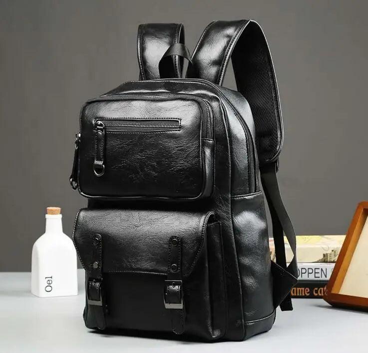 ETN BAG 081216 Leather Backpack Student School Bag