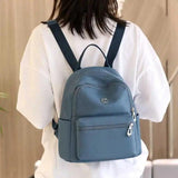 Women Nylon Backpack Lightweight Solid School Backpack