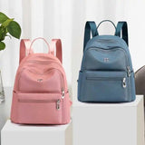 Women Nylon Backpack Lightweight Solid School Backpack
