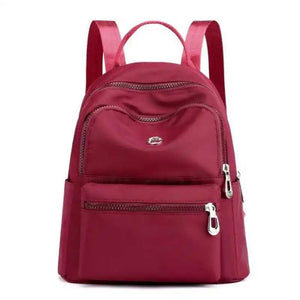 Women Nylon Backpack Lightweight Solid School Backpack