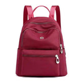 Women Nylon Backpack Lightweight Solid School Backpack