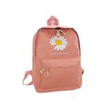 Daisy Print Backpack and Stationery Set Nylon Women Shoulder Bag