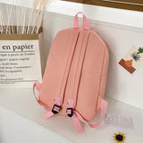 Daisy Print Backpack and Stationery Set Nylon Women Shoulder Bag