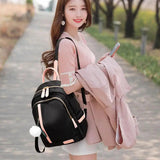 Oxford Cloth Backpack Women Casual Waterproof Travel Backpack