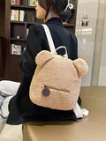 Personalized Bear Backpacks Kid's Lightweight Plush Preschool Bag