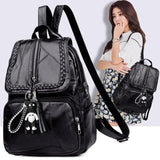 Women's PU Leather Backpack School Bag Waterproof Travel Multi-Function Y13