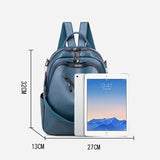 Waterproof Leather Backpack for Women Soft Bag High Capacity