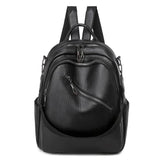 Waterproof Leather Backpack for Women Soft Bag High Capacity