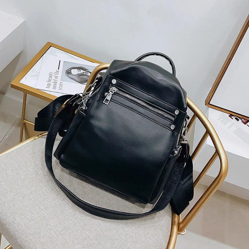 Retro Women Backpack Anti-theft Shoulder Bag Schoolbag