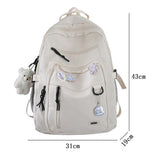 Big Student Backpack Badge Rucksack Girls School Bag High Capac...