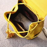 Women Backpacks Female Lady Tassel String Solid Girls School Bag