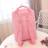 Cat Print Canvas Backpack School Bags for Girls Travel Bags A966