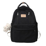 Double Zipper Women Backpack Student Shoulder Bag