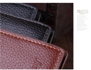 Men's Leather Long Wallet with Strap Credit Card Slots Multifunctional