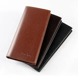 Men's Leather Long Wallet with Strap Credit Card Slots Multifunctional