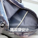 Casual Nylon School Backpack for Teen Girls Tie Dye Shoulder Bag