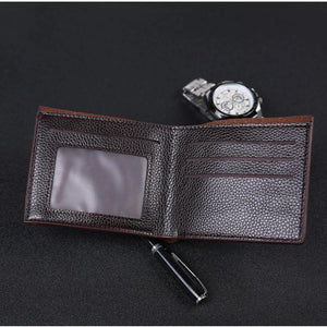 Men's Bifold PU Leather Wallet Billfold Purse