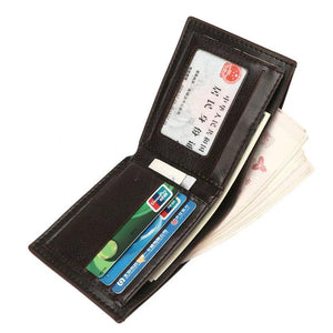 Short Bifold Men Casual Wallet with Coin Pocket