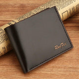 Short Bifold Men Casual Wallet with Coin Pocket