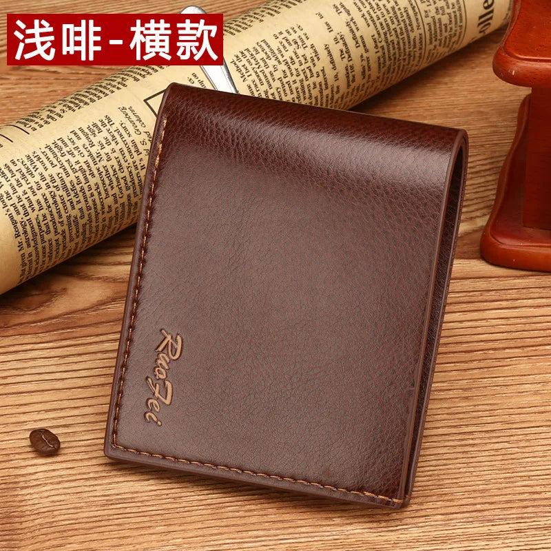 Short Bifold Men Casual Wallet with Coin Pocket