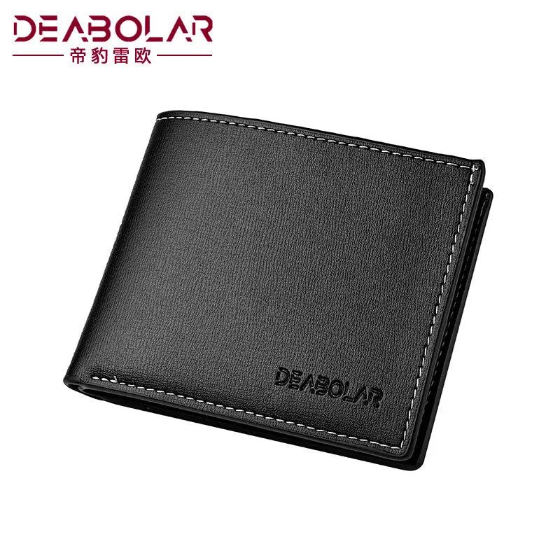 Men's Leather Wallet Short Horizontal Multi-function