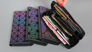 Geometric Women's Wallet Luminous Purse Bag