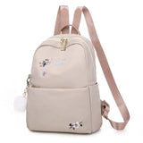 Women Embroidery Backpack Rucksack School Shoulder Bag