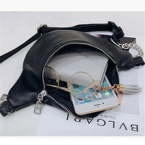 Women Chain Fanny Pack Female Waist Bag Belt Bag