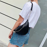 Women Chain Fanny Pack Female Waist Bag Belt Bag