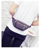 Men Leather Travel Waist Pack Mobile Phone Bag