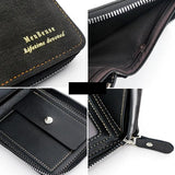 Men's PU Leather Wallet with Hinge Splicing Print Short Wallet
