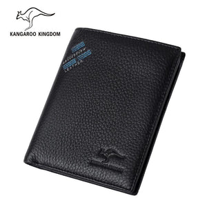 Kangaroo Kingdom Men Wallets Leather Short Wallet Male Pocket Leather Purse