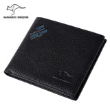 Kangaroo Kingdom Men Wallets Leather Short Wallet Male Pocket Leather Purse